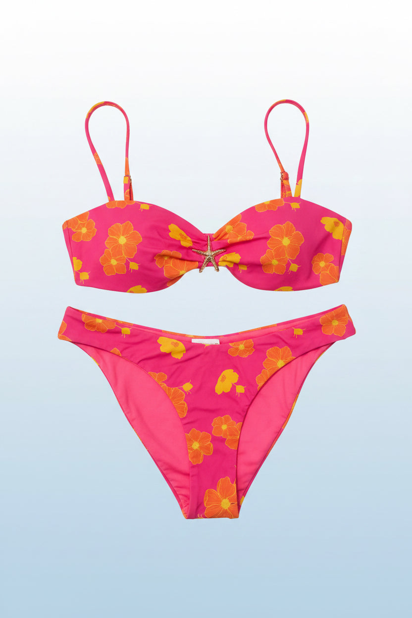 Woman's two piece swimsuit and cover up