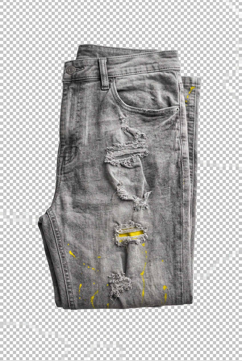 Painted splash jeans