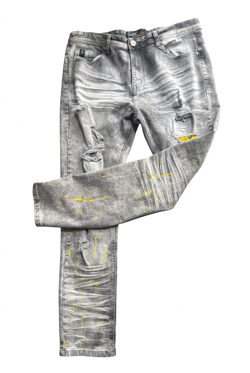 Painted splash jeans
