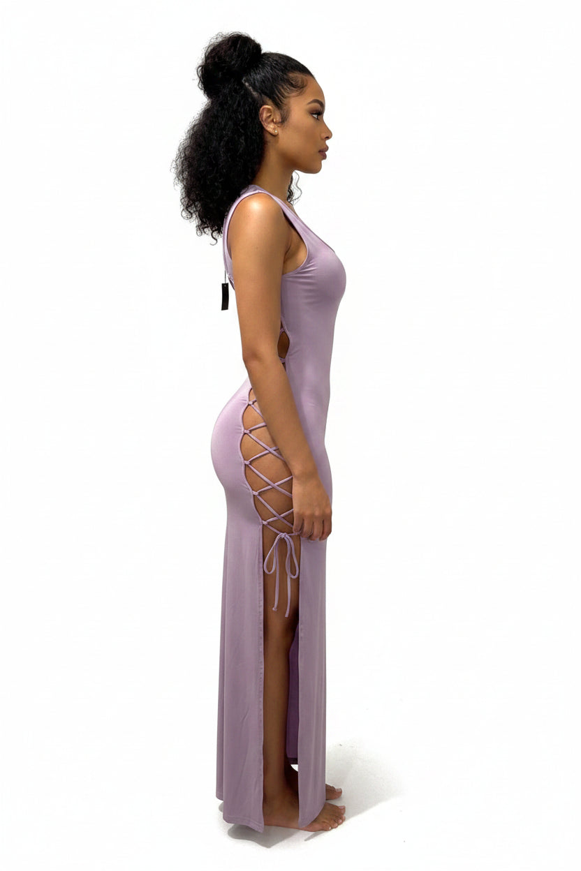 Lace-Back Elegant Dress